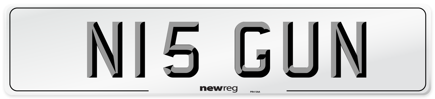 N15 GUN Number Plate from New Reg